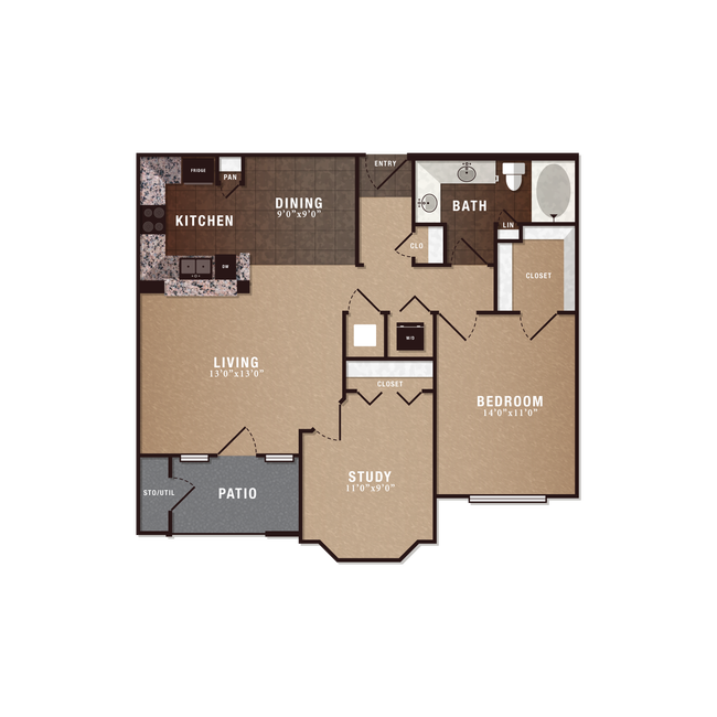 Unit 0432 floor plan